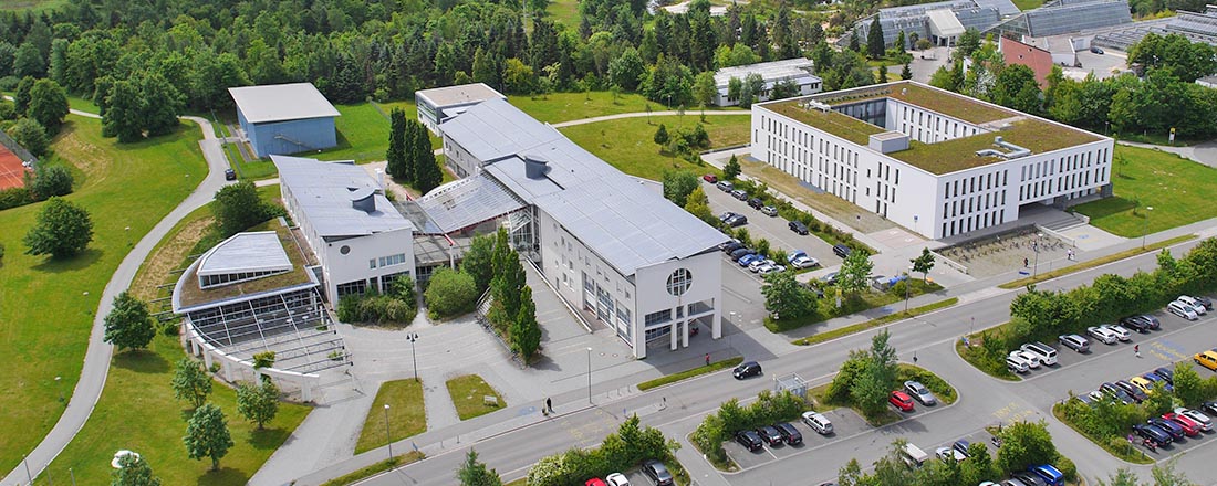 Gebäude Luftaufnahme Angewandte Informatik Uni Bayreuth